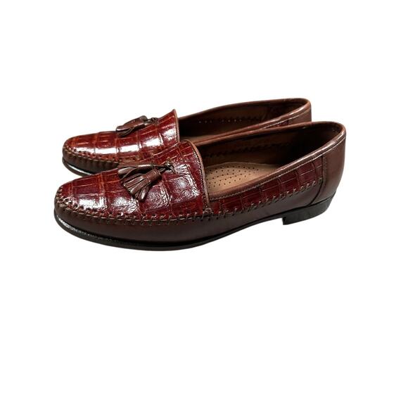 Belvedere Florence Genuine Italian Handmade Crocodile Loafers Mens 8.5M Tassels main image 6